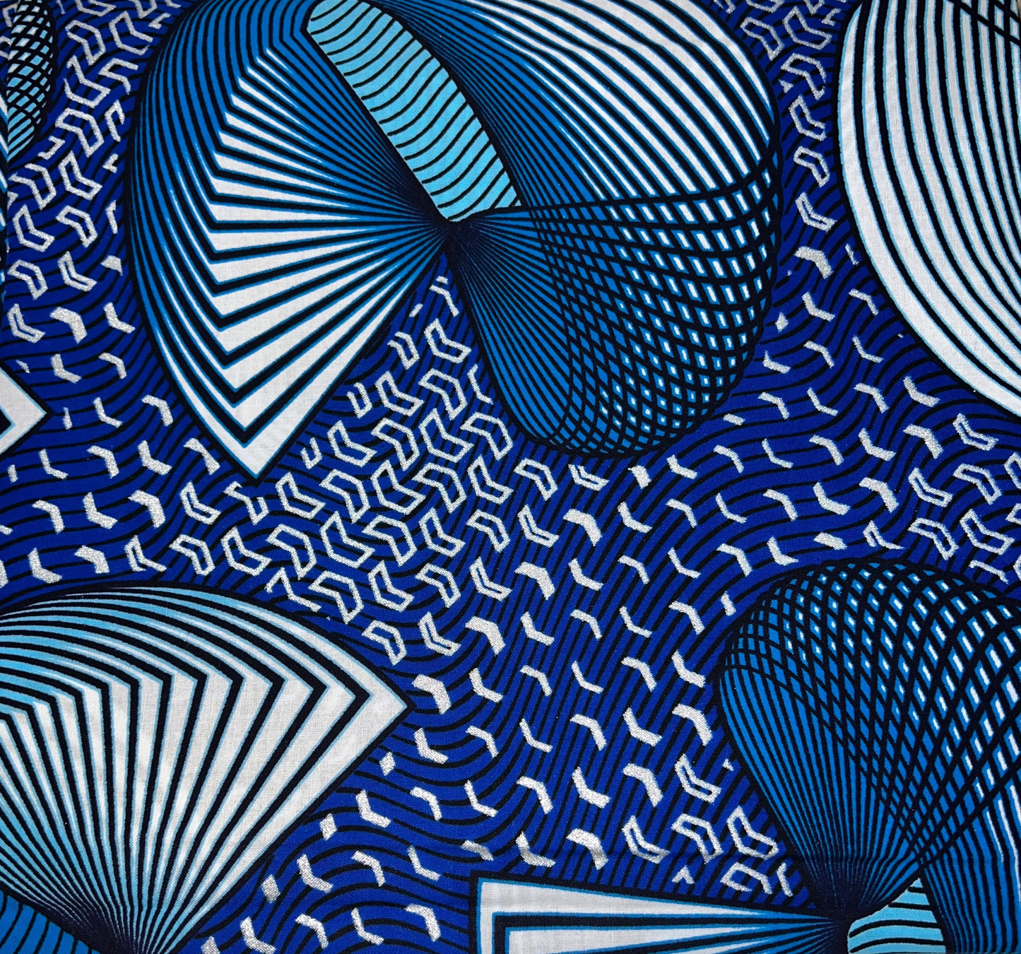 Metallic Blue Slinky Fabric