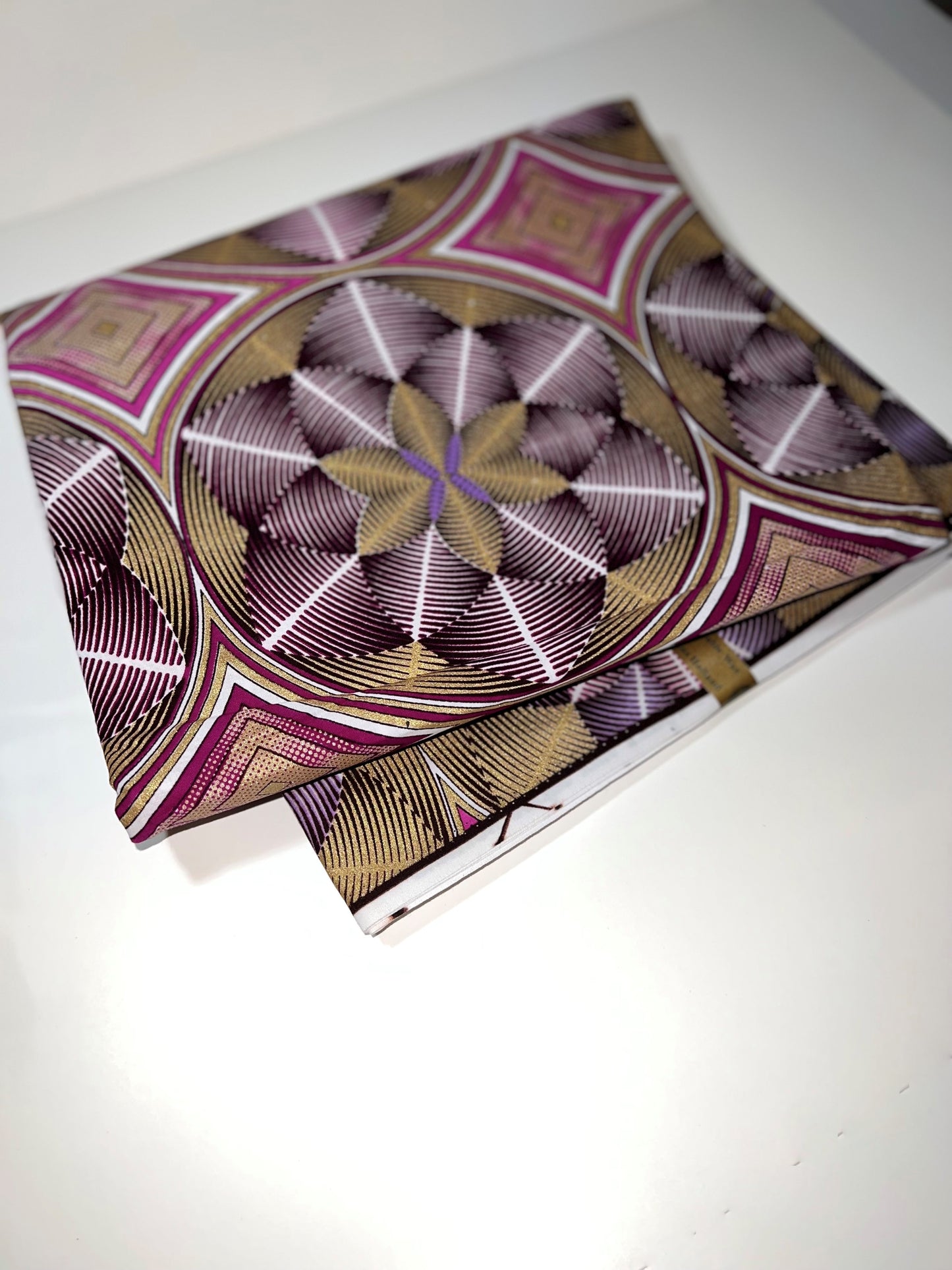 Metallic Purple & Gold Kaleidoscope Fabric