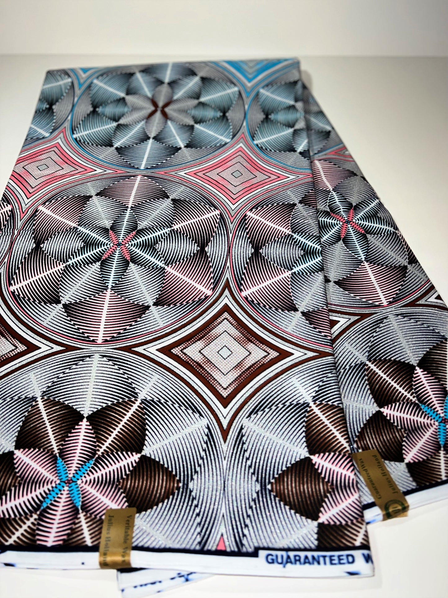 Metallic Pink, Purple & Blue Kaleidoscope Fabric