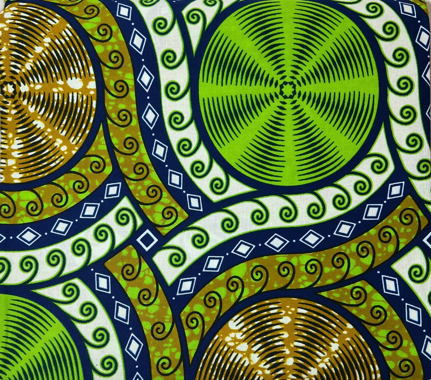 Groovy Green & Orange Fabric