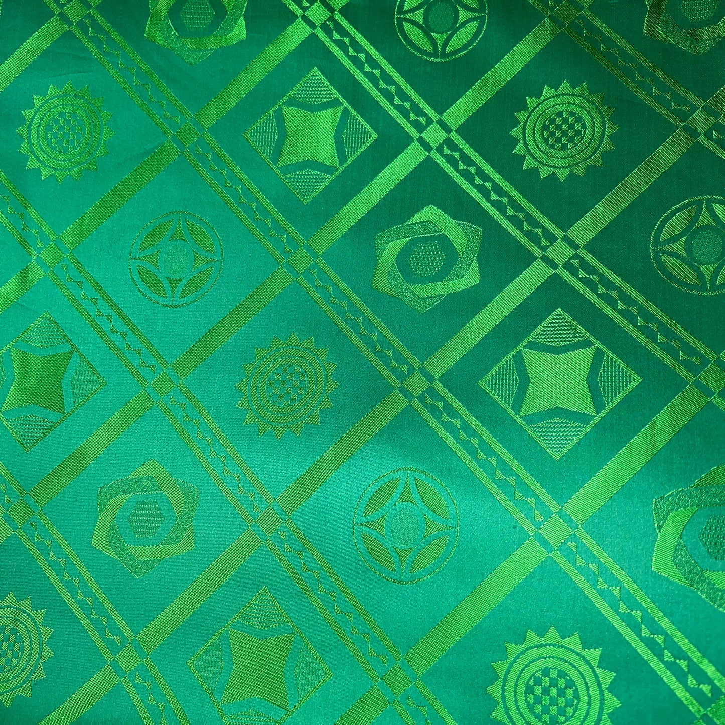 Rich Green Double Diamond Specialty Fabric