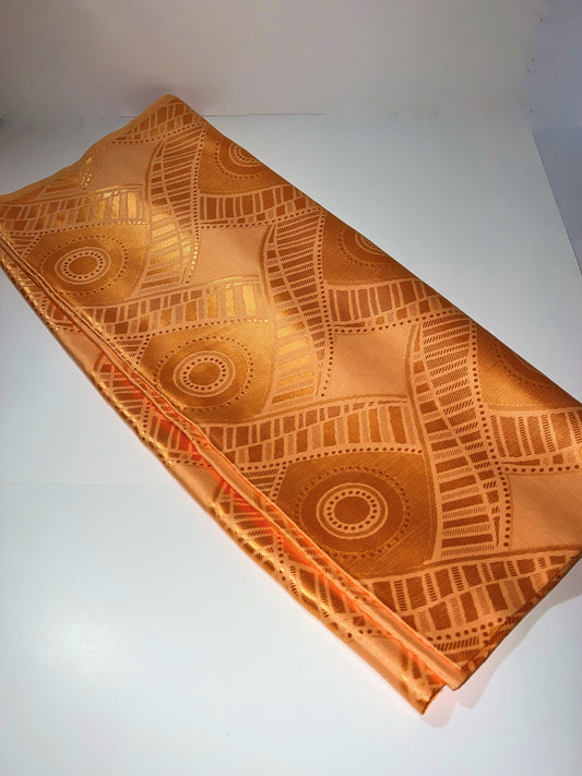 Orange Brocade Specialty Fabric