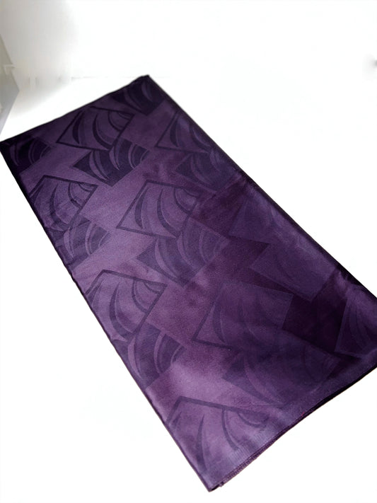 Midnight Purple Triangle Brocade Specialty Fabric