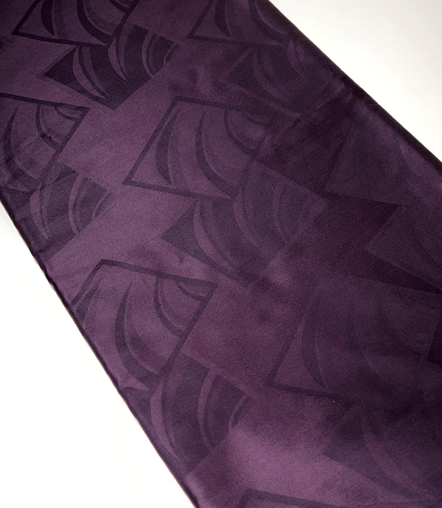 Midnight Purple Triangle Brocade Specialty Fabric