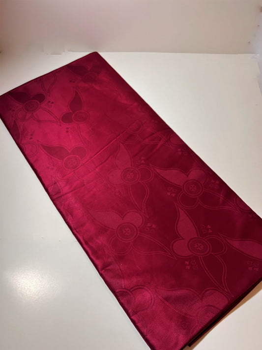 Burgundy Flowered Brocade Specialty Fabric