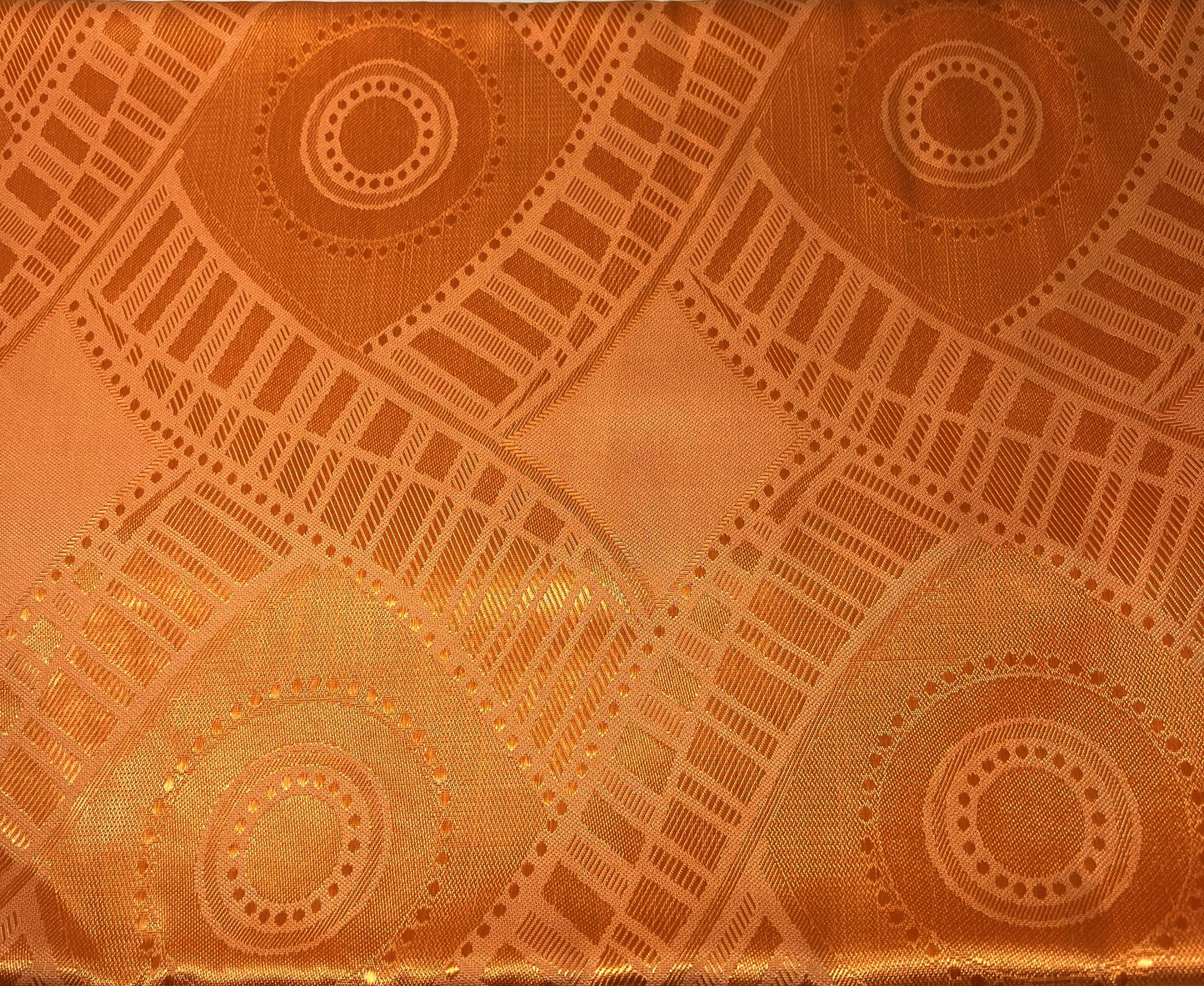 Orange Brocade Specialty Fabric