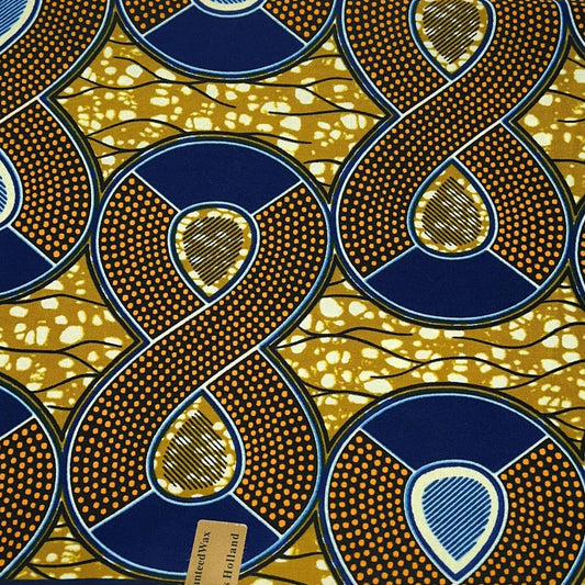 Blue & Gold Fabric