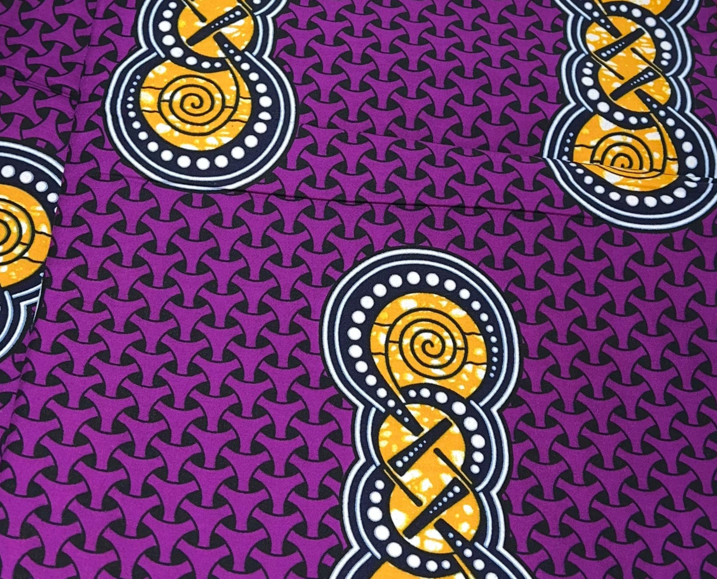 Purple & Gold Link Fabric