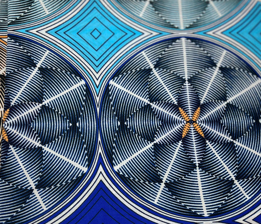 Blue Kaleidoscope Fabric