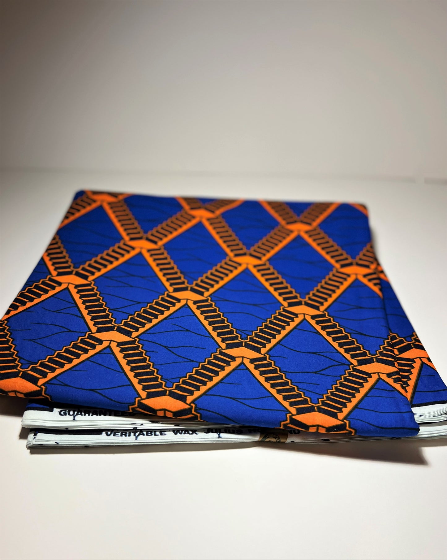 Blue & Orange Stair Fabric