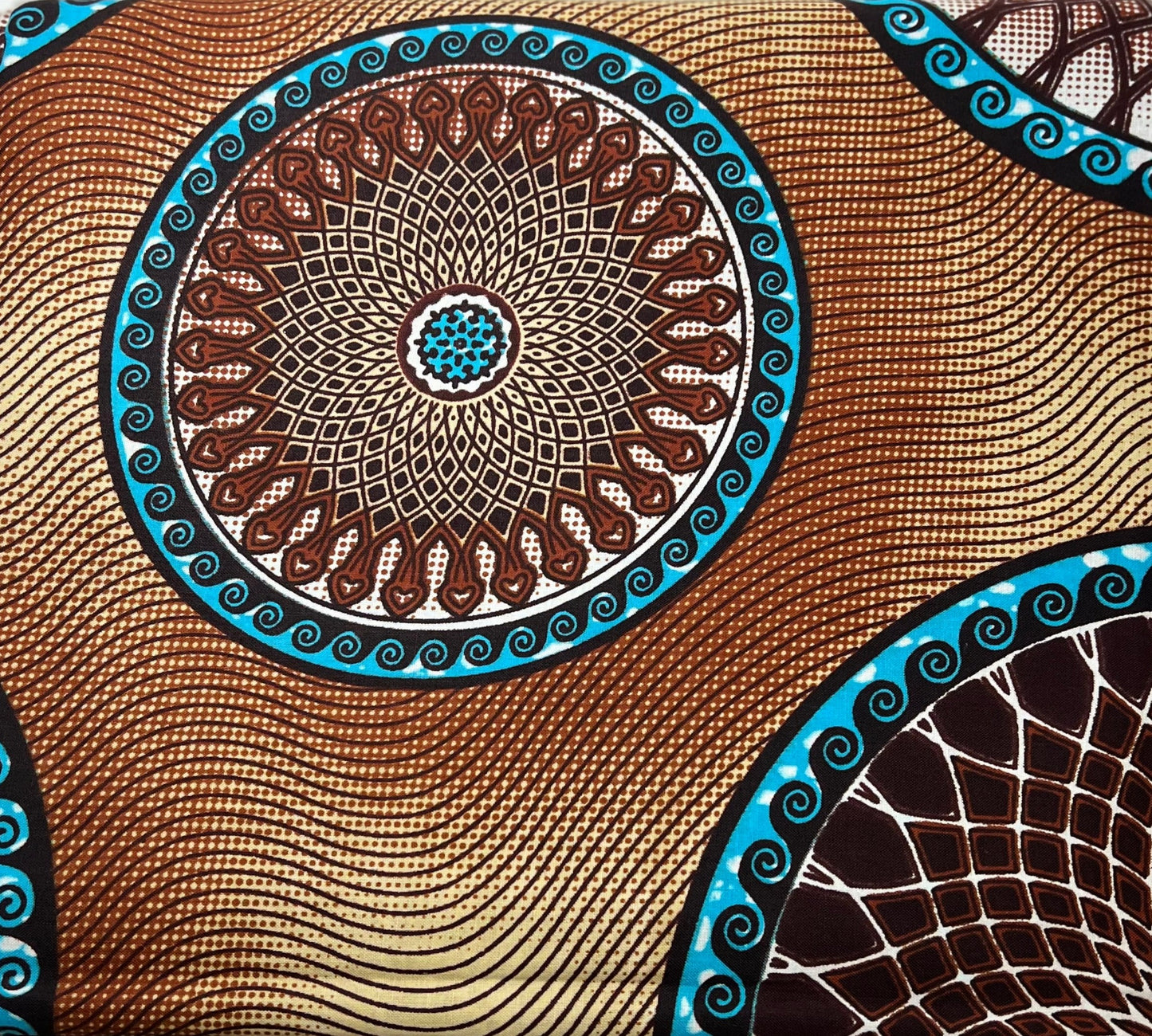 Groovy Brown & Blue Fabric