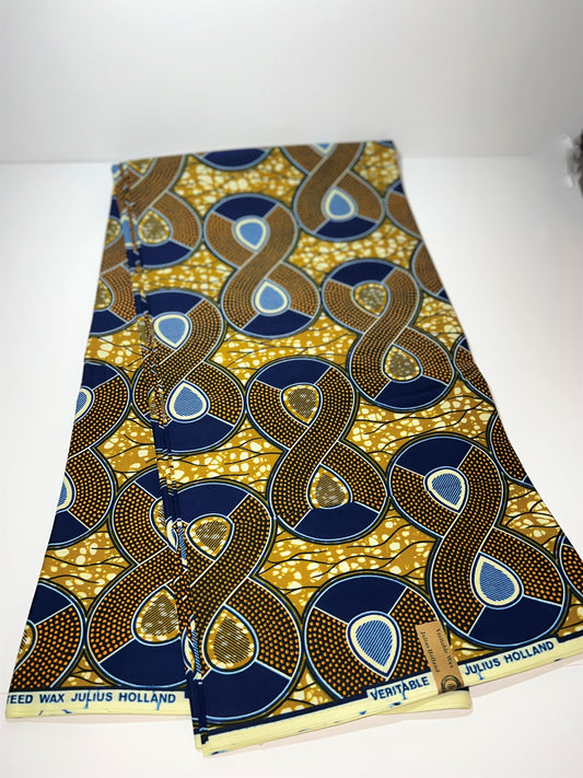 Blue & Gold Fabric