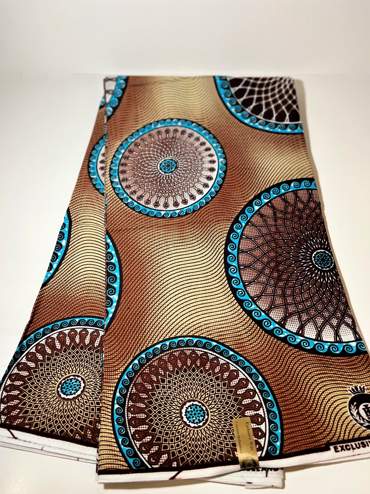 Groovy Brown & Blue Fabric