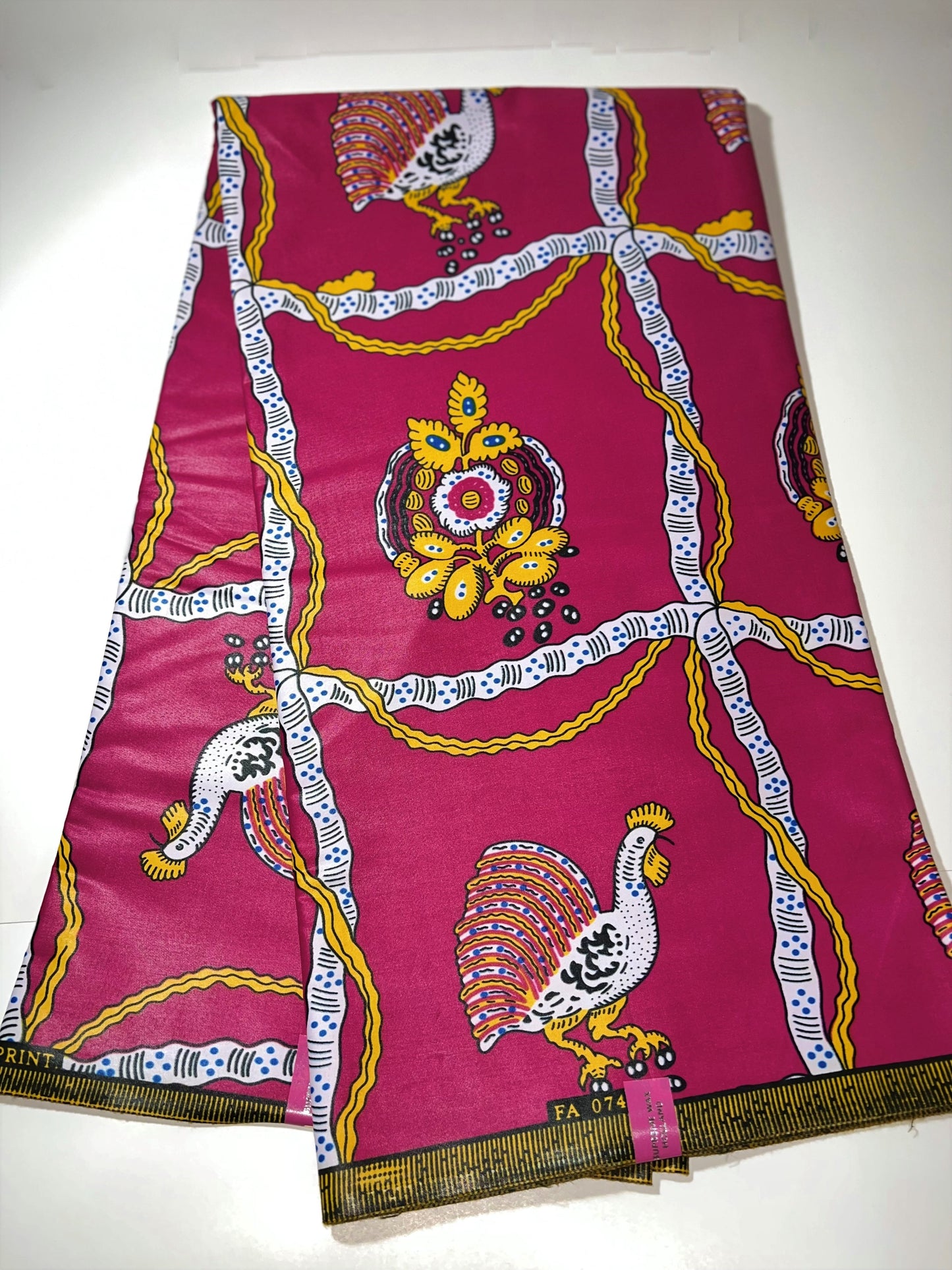 Hot Pink Fabric with Chicken Design