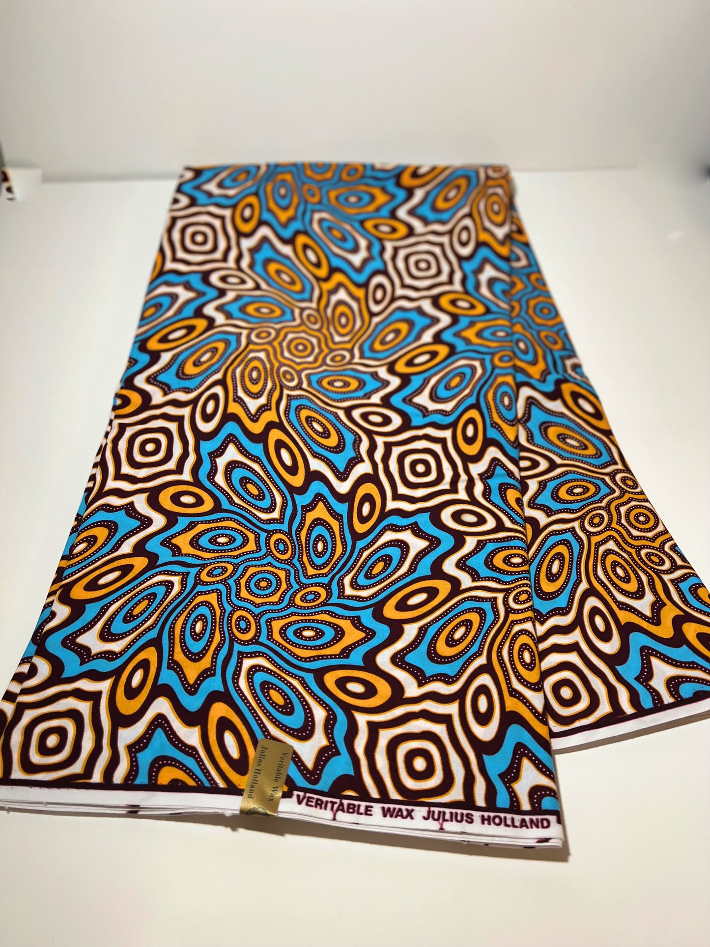 Blue & Orange Ring Fabric