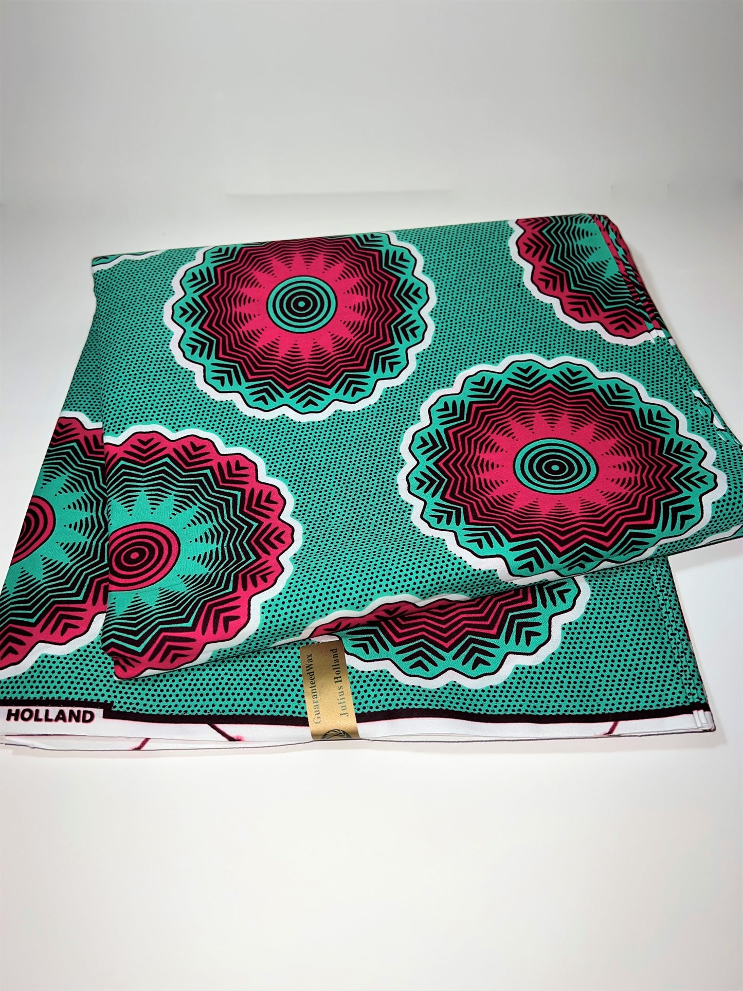 Turquoise & Pink Flowered Fabric