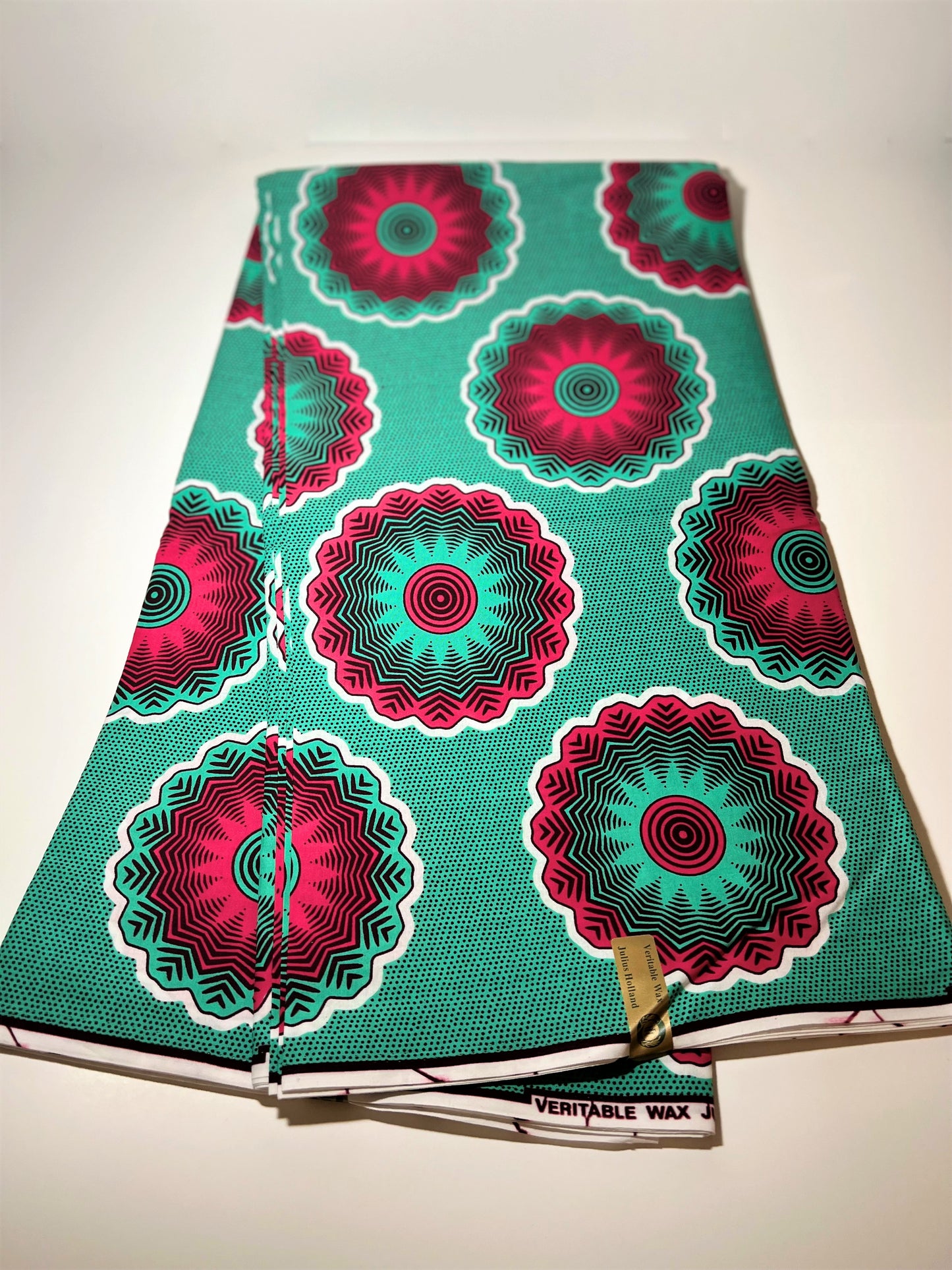 Turquoise & Pink Flowered Fabric