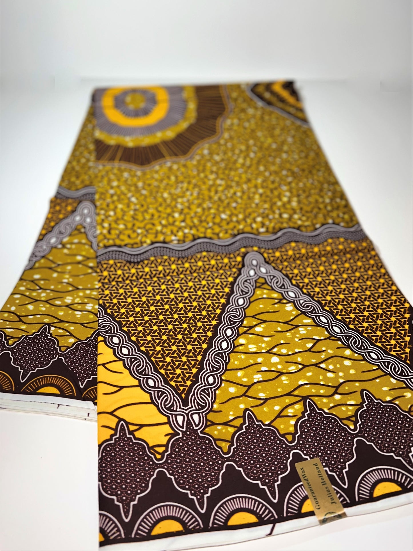 Yellow & Brown Rounds & Mountain Fabric